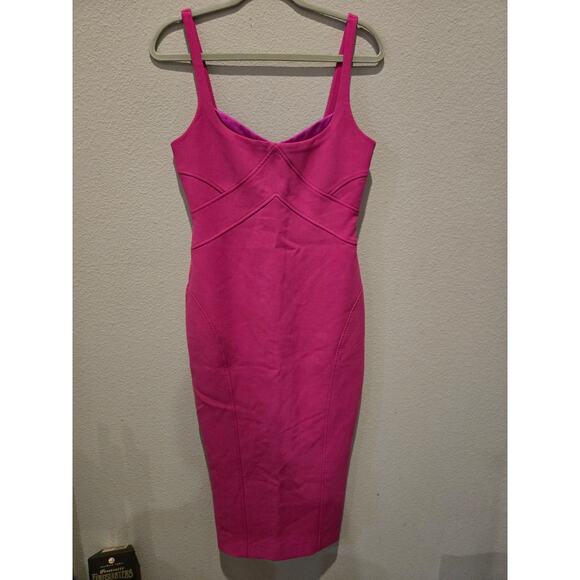 Cinq à Sept Dresses & Skirts - Cinq à Sept Women's Fuchsia Bodycon Midi Dress Size 4 Party Cocktail